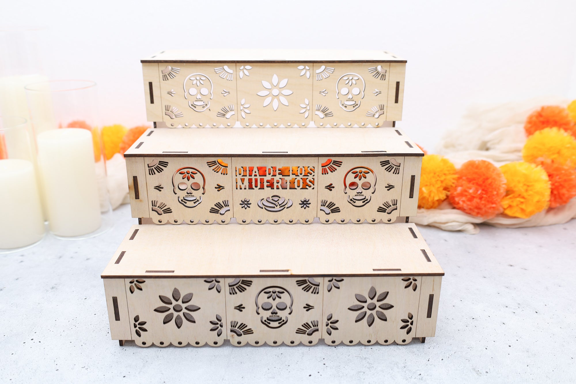 Day of the Dead Ofrenda: Wooden Memorial Display