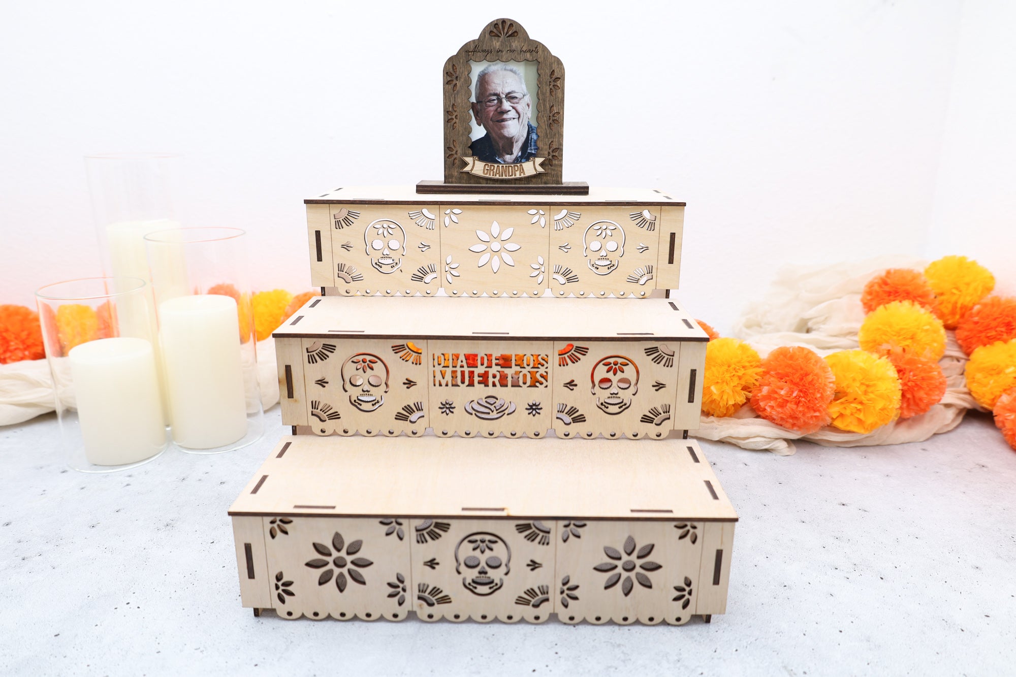 Day of the Dead Ofrenda: Wooden Memorial Display
