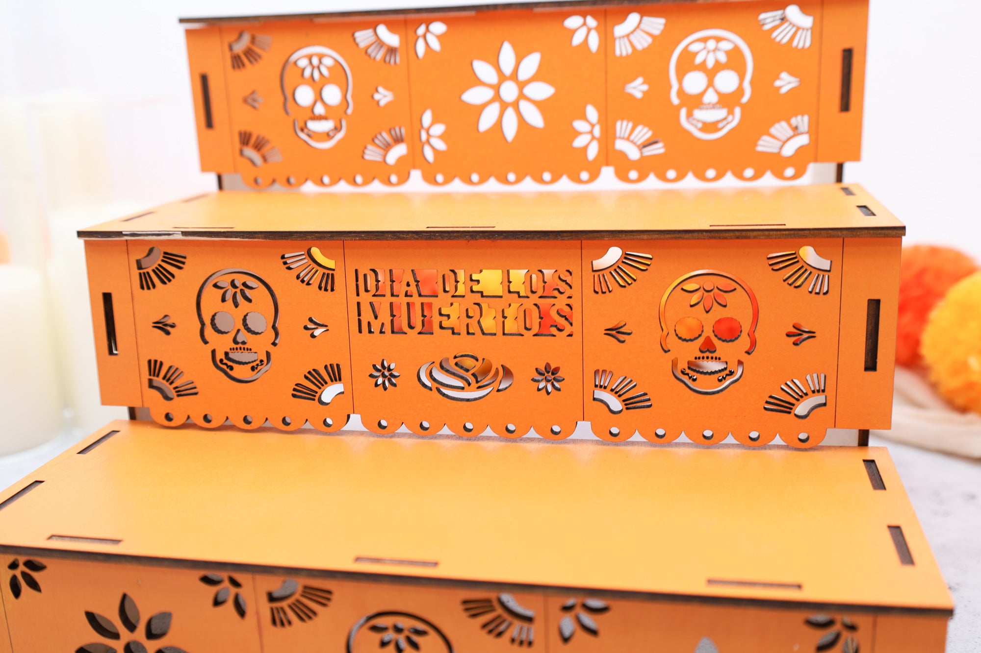 Day of the Dead Ofrenda: Wooden Memorial Display