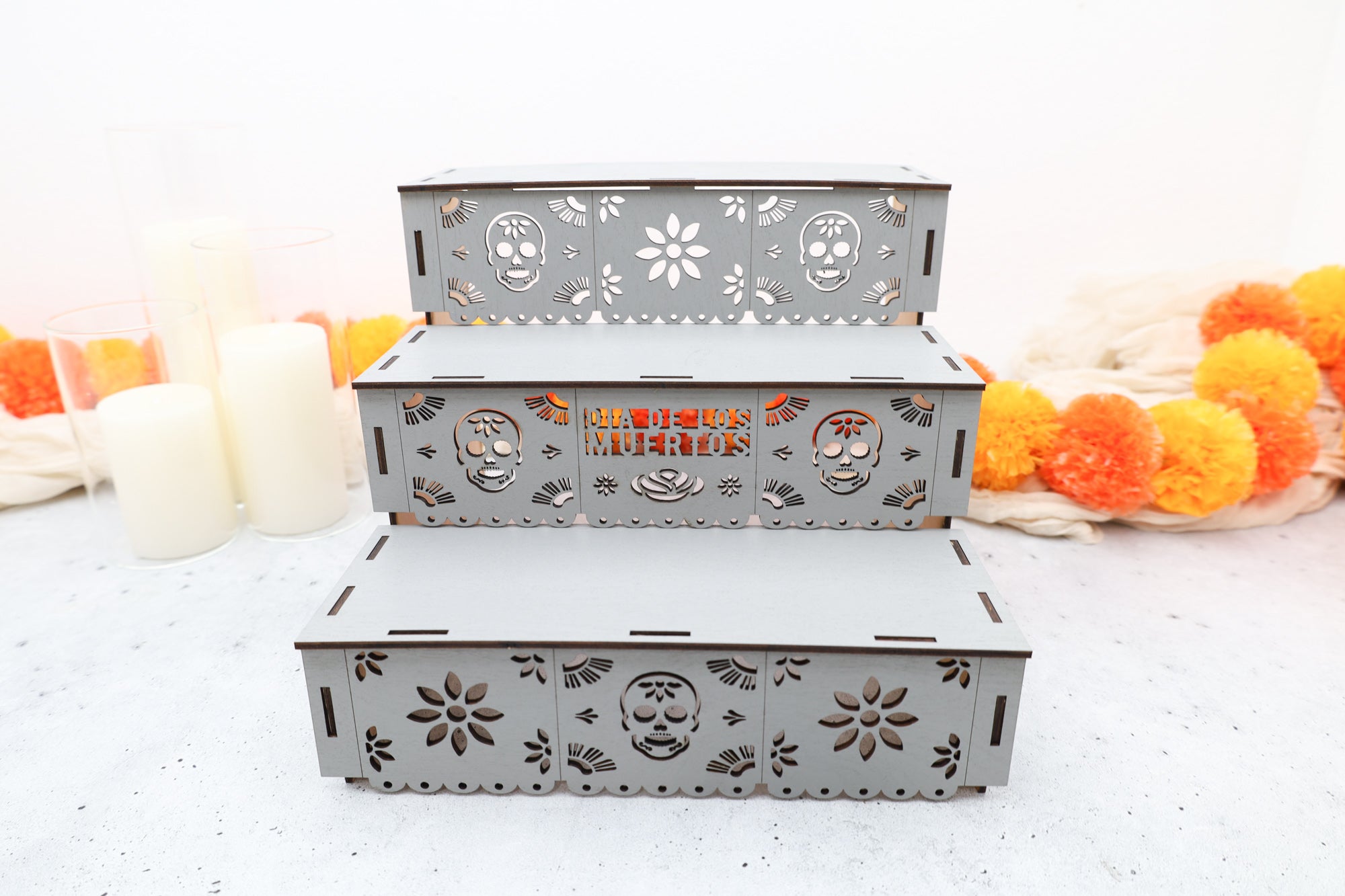 Day of the Dead Ofrenda: Wooden Memorial Display