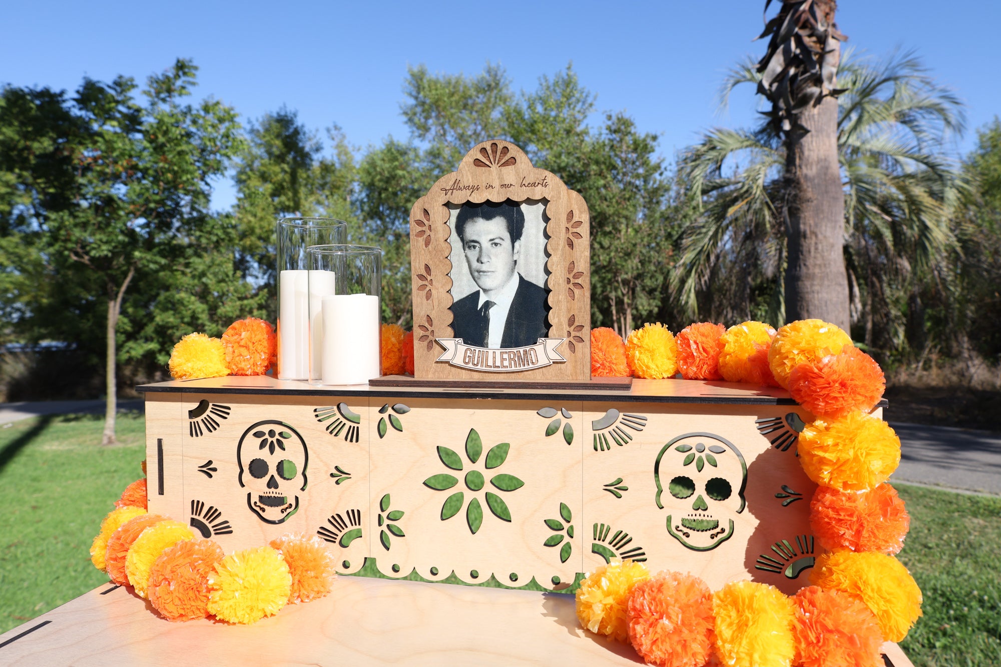 X-Large Dia De Los Muertos Altar-3 Tier Wooden Ofrenda Stand-Memorial Display